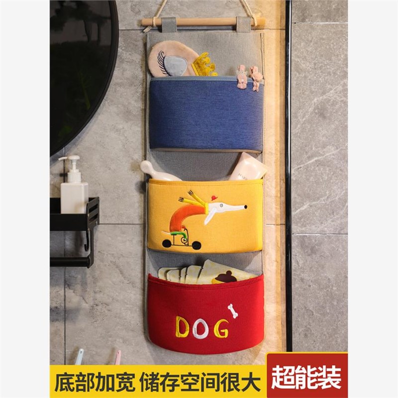 入户门口放手g机的钥匙首饰收纳袋挂袋布艺壁挂挂兜置物整理储物