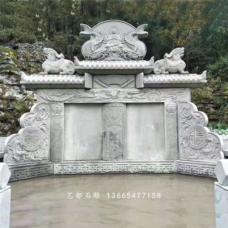 石雕墓地陵园墓碑 大理石刻字石碑 青石仿古V龟托碑功德碑