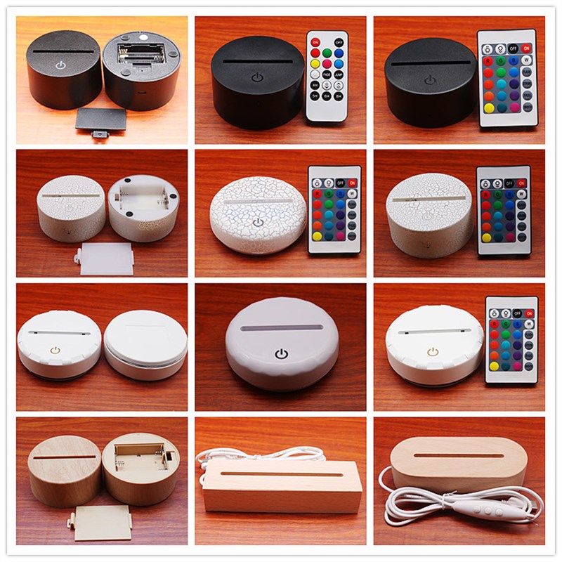 2024外贸新款幽灵3D灯 七彩触控充电LEDJ视觉卧室插电款睡眠灯327