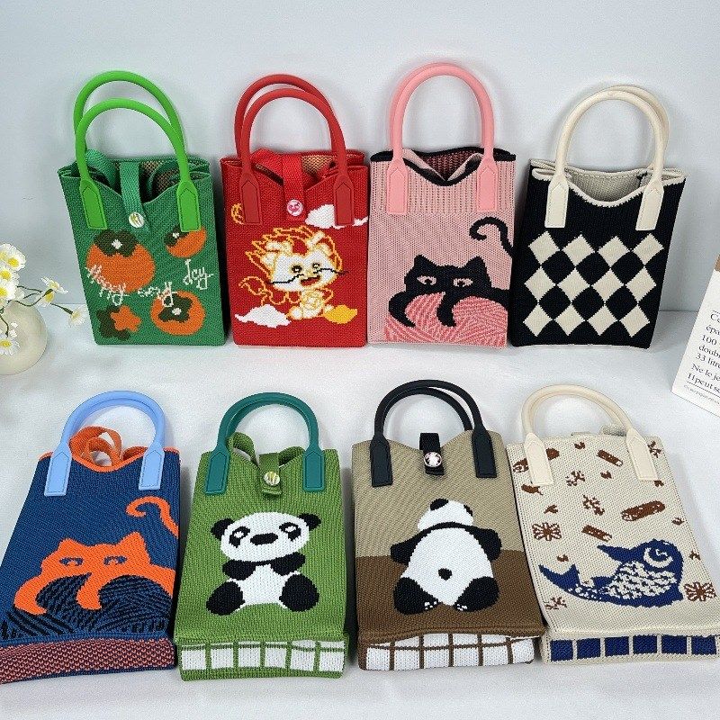 斜挎迷你小包手机包包针织包放钥匙小手提包高级感2024洋气零钱包