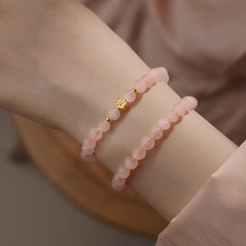 天然粉水晶手链女招桃花桃花运粉色水晶手链女款粉晶手链女生手串,饰品/流行首饰/时尚饰品新,手链,淘宝优惠券,粉丝福利购,淘宝优惠卷