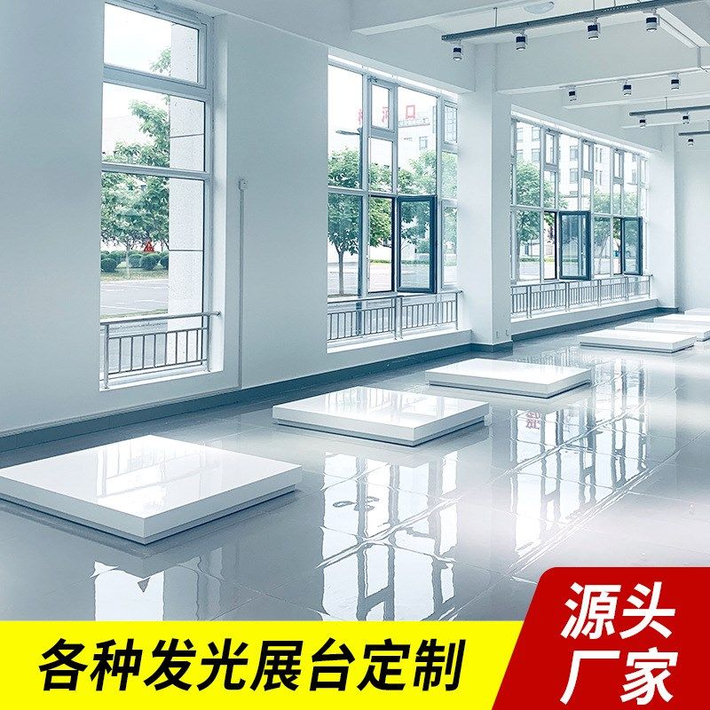 电动车摩托车展台发光汽车烤漆地台H展厅圆形长方形玻璃展示台