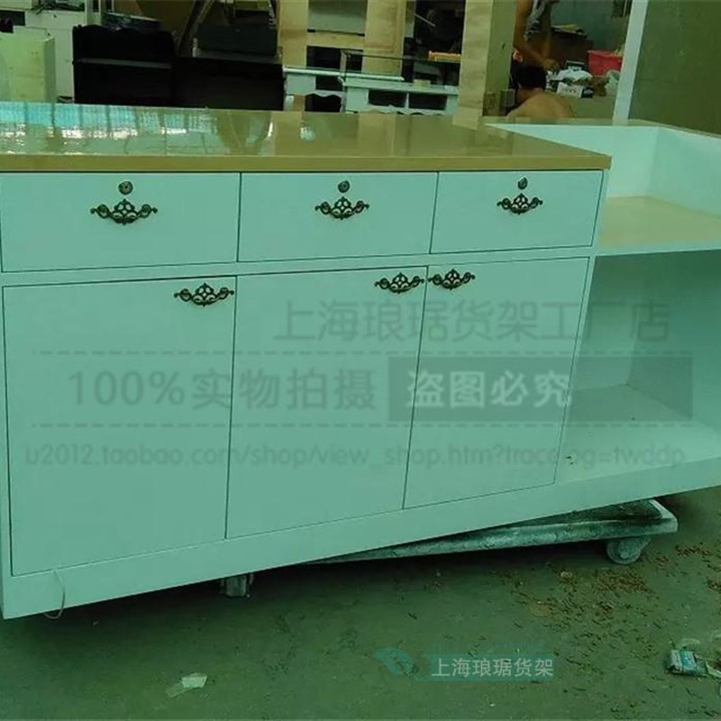 面包店收银台吧台接待台蛋糕奶茶店前台操作台收款台木质烤漆柜台
