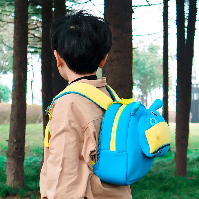 满娃可爱动物儿童背包潜水料立A体小双肩背包男女童户外幼儿园书
