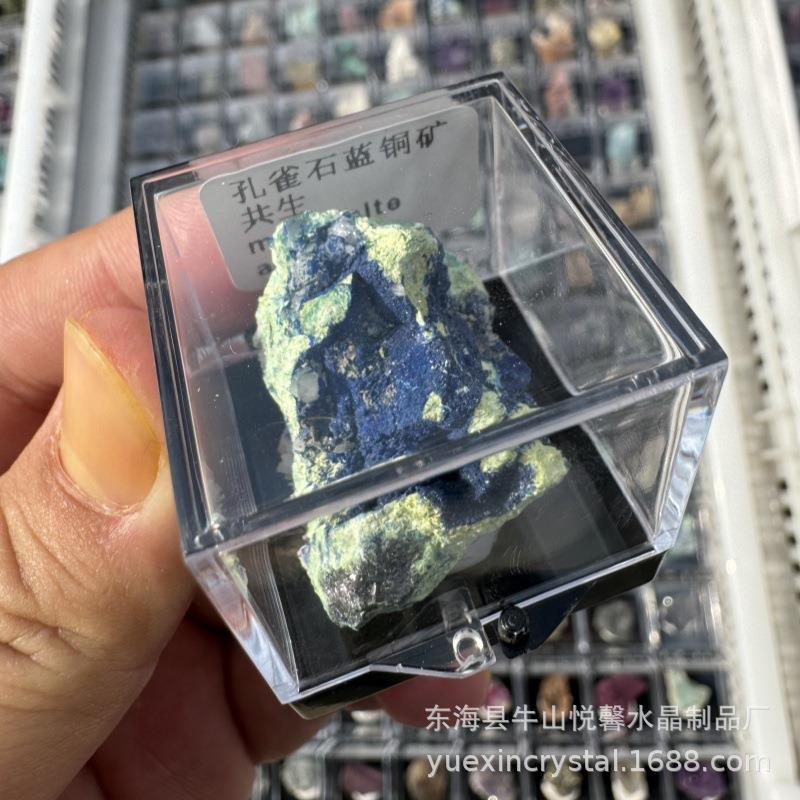 多种天然水晶彩色宝石化石儿童科普教学水晶原石矿标摆件