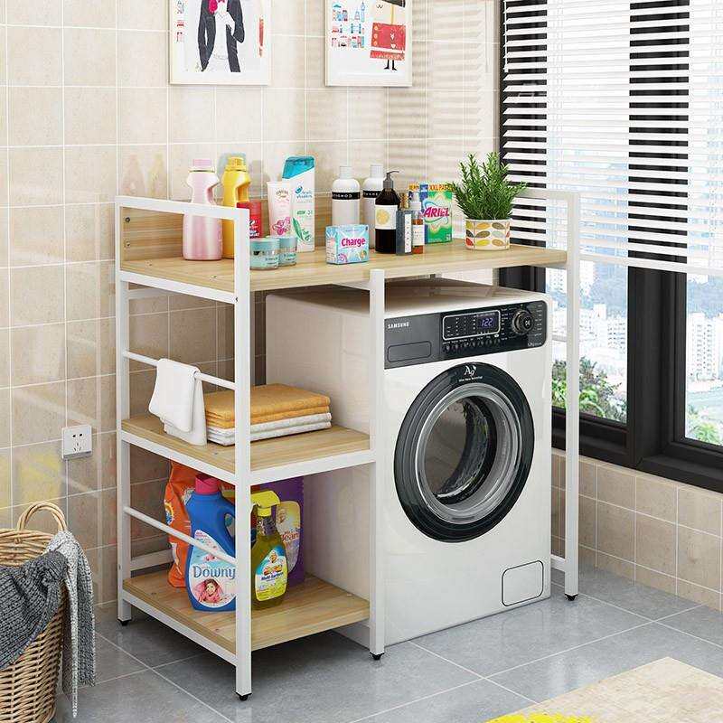 洗衣机置物架上方全自动滚筒翻盖创意空间收纳架子阳台防水洗衣柜