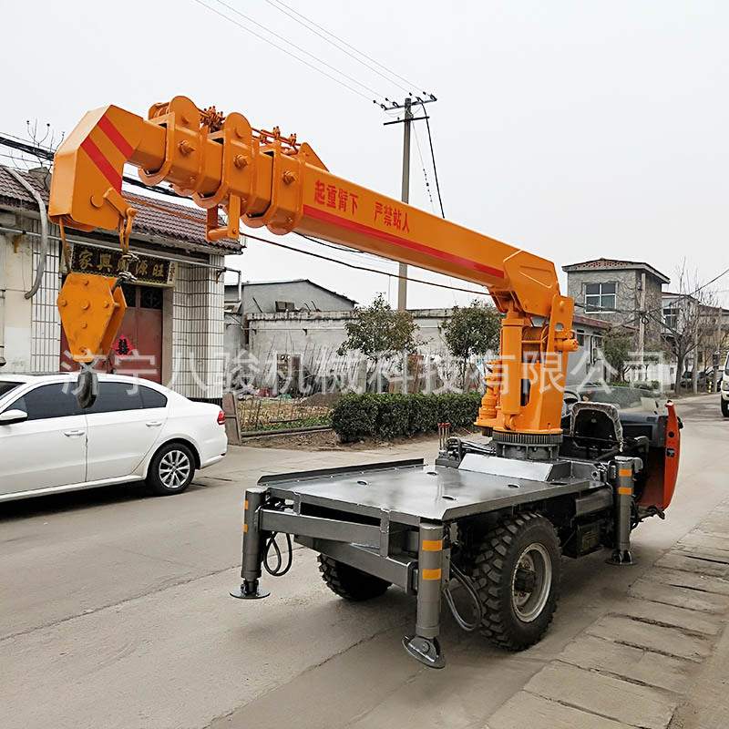山西三轮改装移树背树随车吊河南起重机三马车吊路灯杆3吨吊机