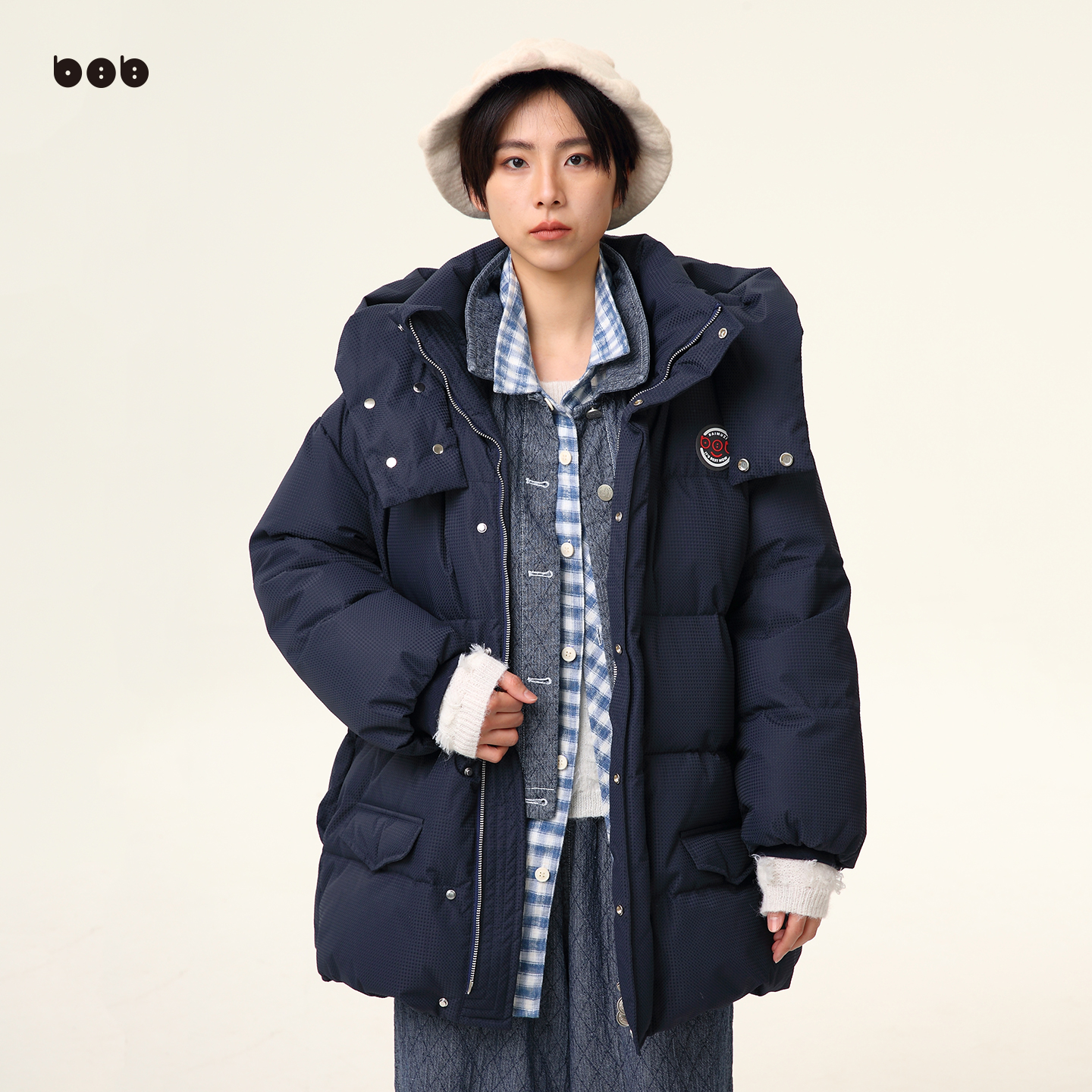 白目自2024冬中长款羽绒服