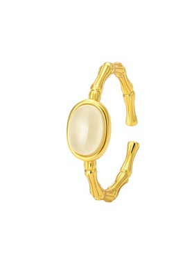 有你知竹天然和田玉戒指女S925纯