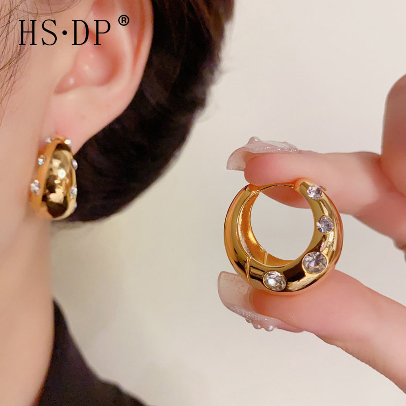 轻奢小众高级感18K真金电镀金属镶钻几何耳扣网红个性冷淡风耳圈,饰品/流行首饰/时尚饰品新,耳环,淘宝优惠券,粉丝福利购,淘宝优惠卷