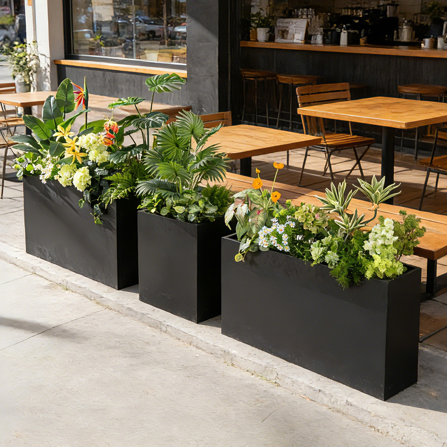花箱仿真绿植造景餐厅花槽隔断仿生植物景观装饰商业街假花艺摆设,家居饰品,婚庆/商业花艺,淘宝优惠券,粉丝福利购,淘宝优惠卷