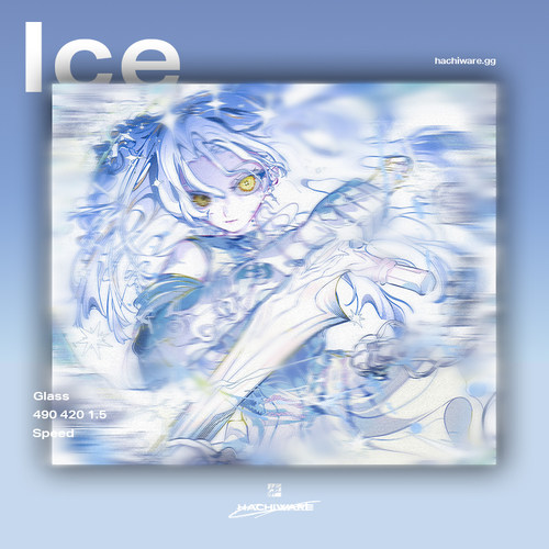 Hachiware [Ice] 1.5mm涂层速度玻璃鼠标垫APEX洲OW瓦长TTK