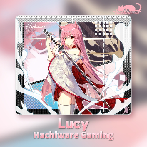 Hachiware[Lucy]二次元游戏鼠标垫图案聚氨酯底胶fps电竞无畏契约
