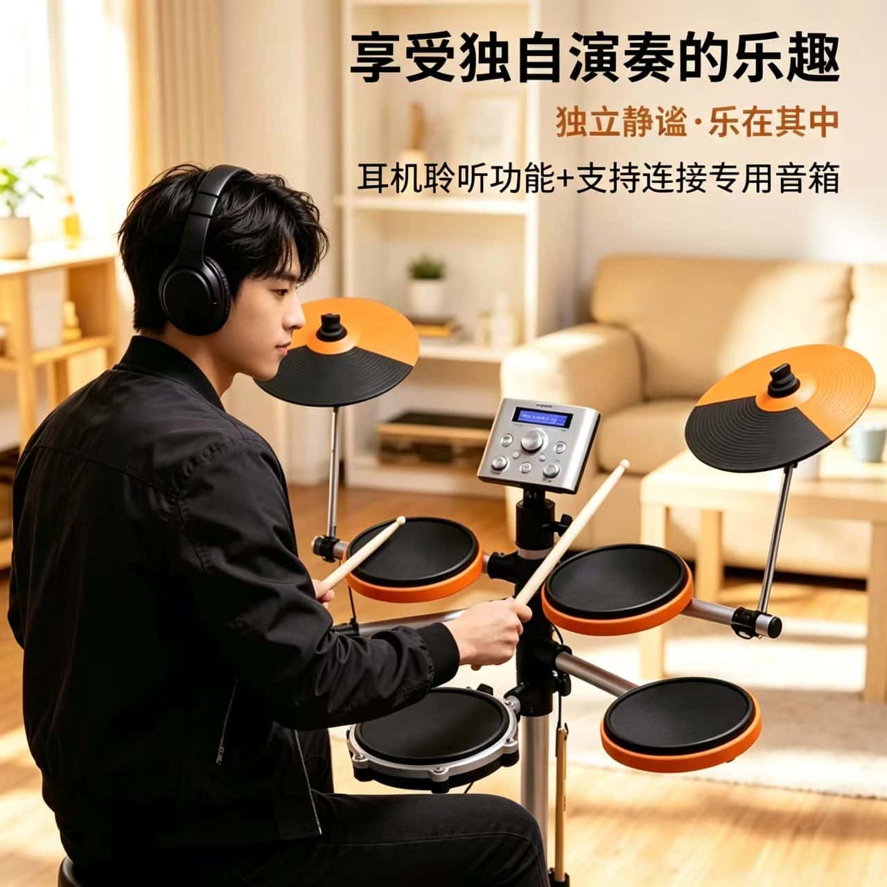 AROMA阿诺玛电子鼓 成人专业架子鼓 儿童初学教学练习家用爵士鼓