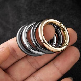35毫米加粗开口圈钥匙扣配件弹簧圈环书包包包锁匙扣DIY挂件材料