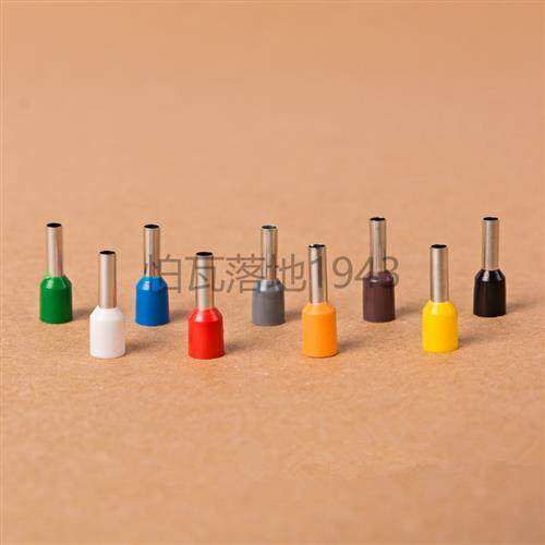 E2510 欧式端子冷压 小黑夹管型端子接线 线端子铜接线 线端子 针