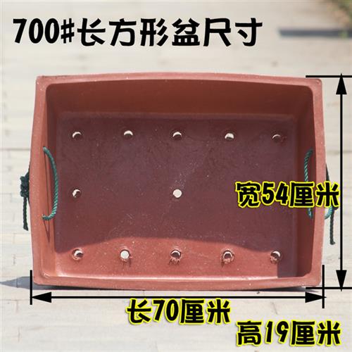 特大加厚加硬摔不烂长方形塑料花盆阳台种菜盆景老桩绿色无托包邮