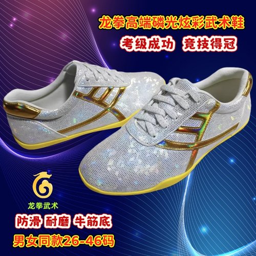 龙拳竞技磷光青花瓷太极鞋武术鞋