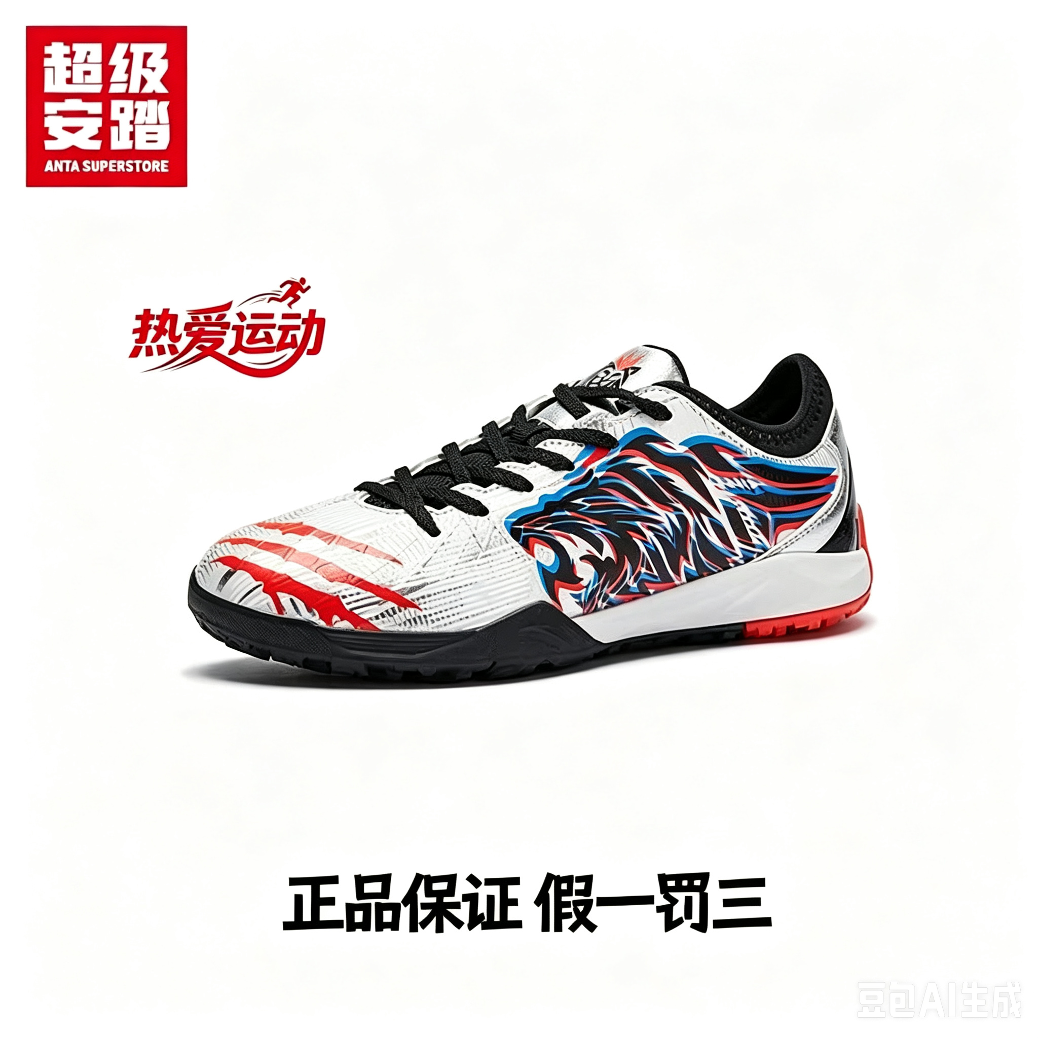 超级安踏TF碎钉鞋|儿童足球鞋专业钉鞋学生训练鞋