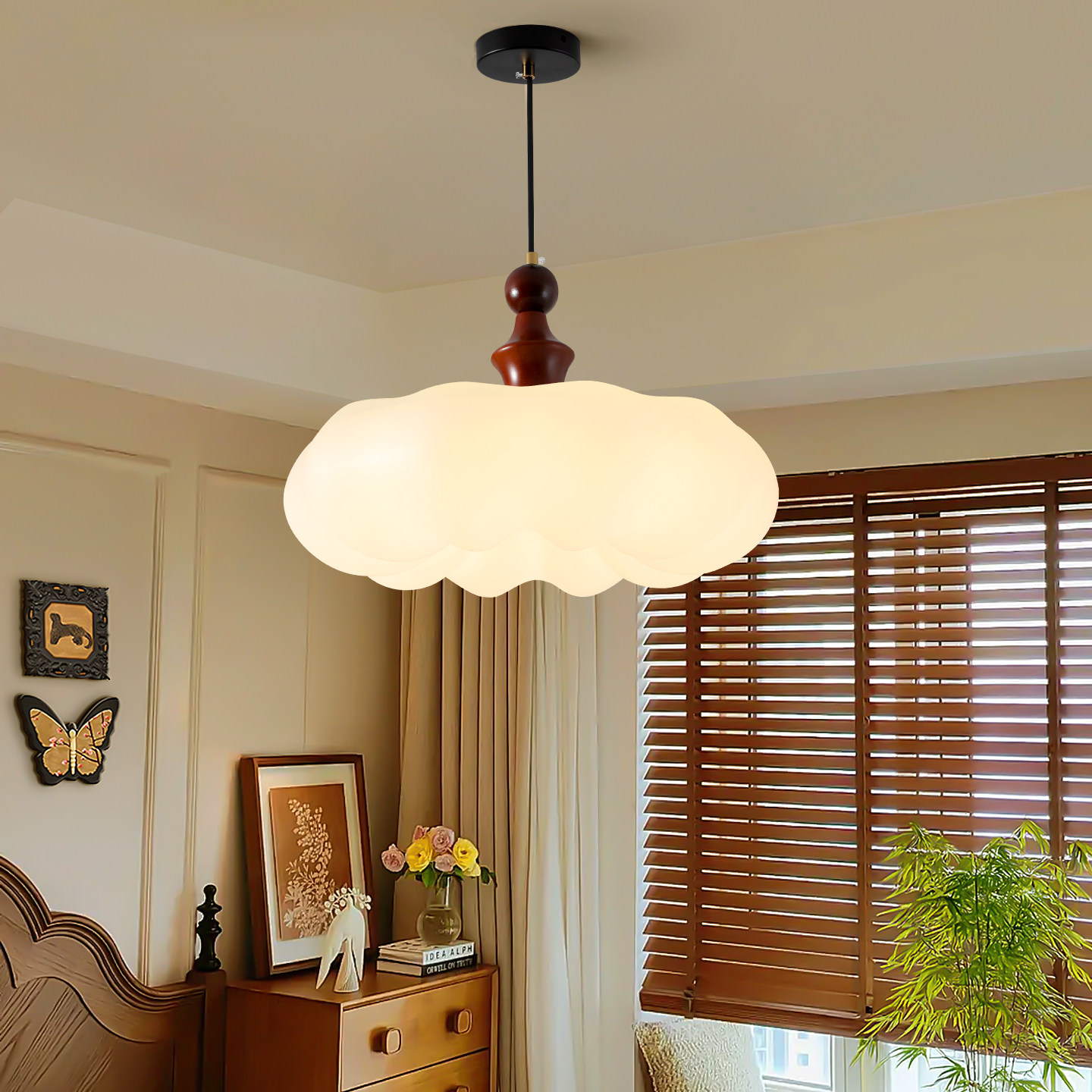 中古风法式卧室吊灯复古奶油风2026新款主卧书房灯高级感灯具,家装灯饰光源,卧室/书房吊灯,淘宝优惠券,粉丝福利购,淘宝优惠卷