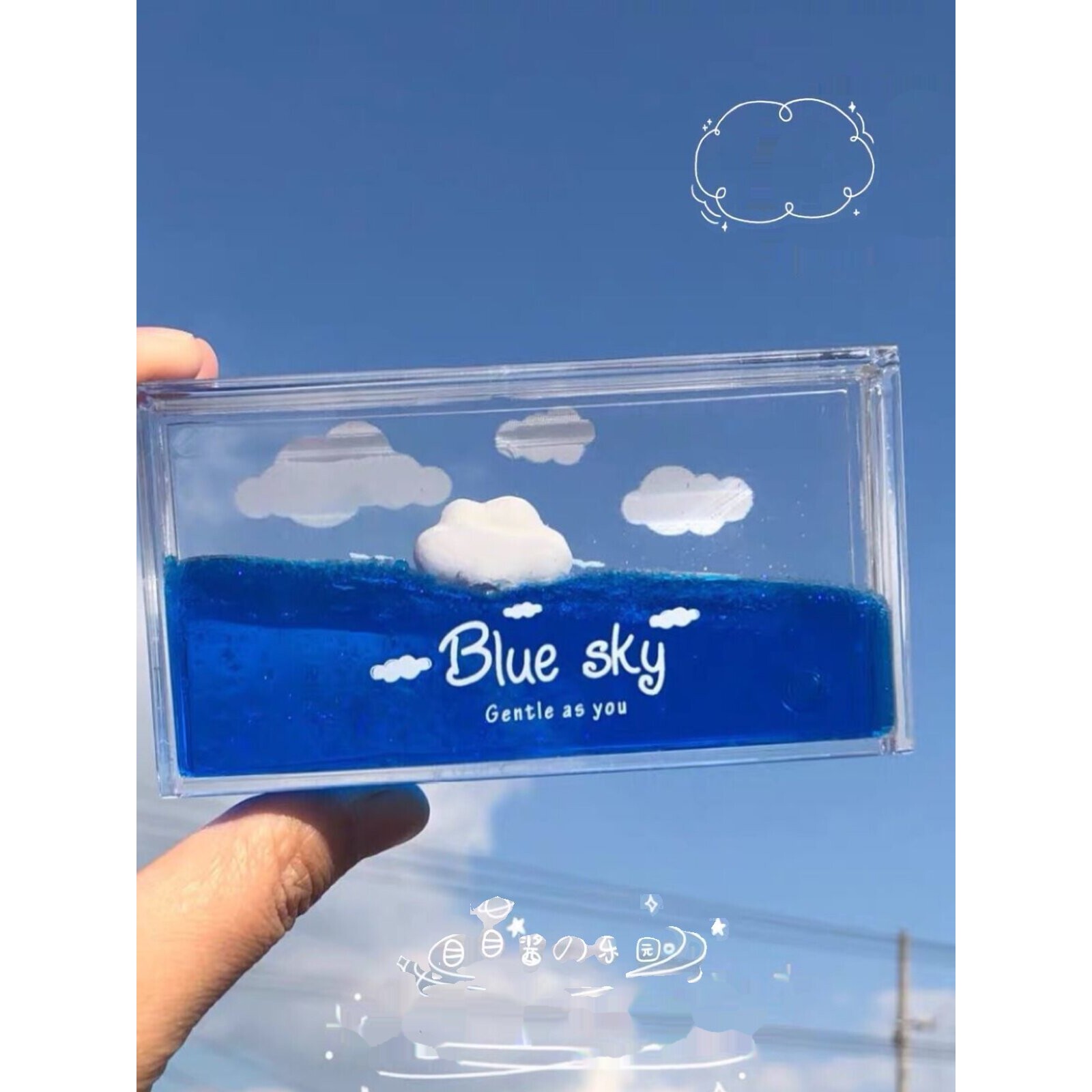 领养一朵云云朵流体摆件解压毕业小漂流瓶礼物泰坦尼克号治愈情绪