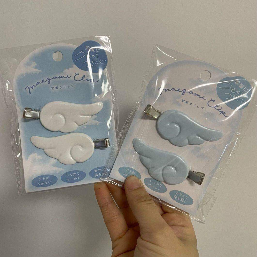 天使白色翅膀亚文化发夹可爱少女海边刘海甜美二次元发卡头饰发饰
