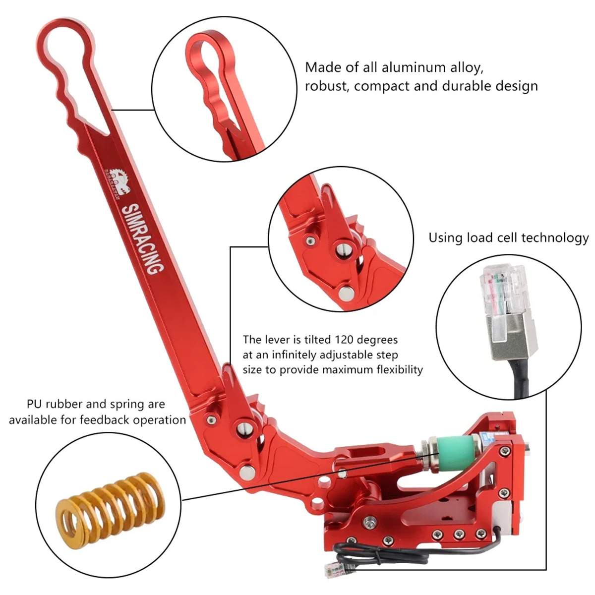 赛车游戏USB手刹PC电子称重压力手刹G25/G27/G29/G295/T300/T500