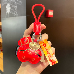 皮革福袋马钥匙扣创意生肖马马年吉祥物钥匙扣小挂件文创新年礼盒