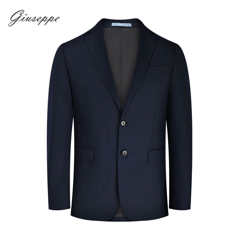 乔治白新款商务两粒扣正装西服单西平驳领羊毛男士职业结婚西服