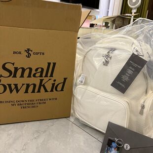 STK SmallTownKid同款白蛇皮包蛇皮纹背包男女书包短途旅行双肩包