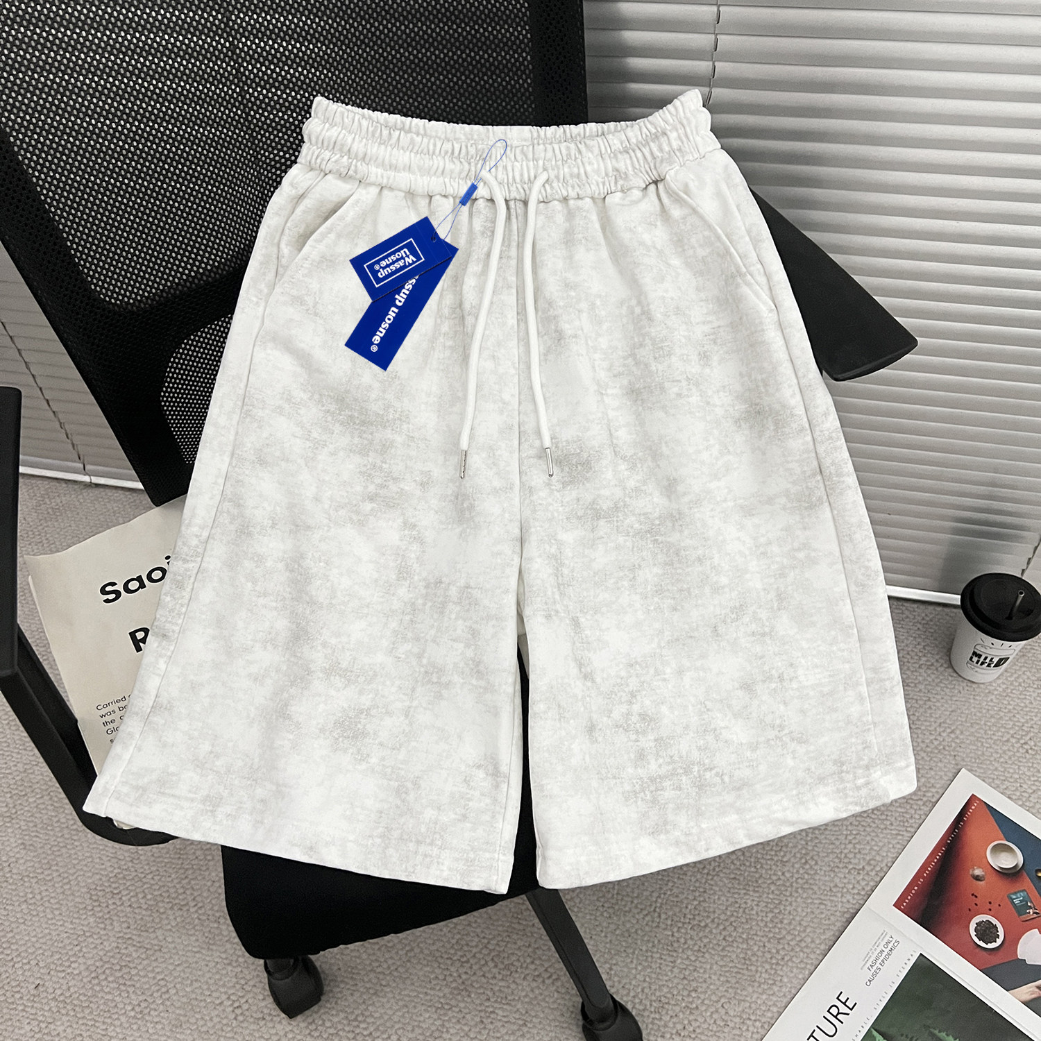 WASSUP美式复古蜡染工艺纯棉夏季2026新款短裤男休闲宽松五分裤,男装,短裤,淘宝优惠券,粉丝福利购,淘宝优惠卷