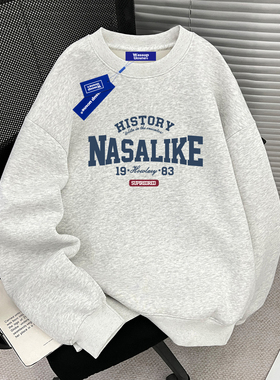 WASSUP重磅秋冬2025新款套头圆领卫衣男女情侣装宽松休闲长袖上衣