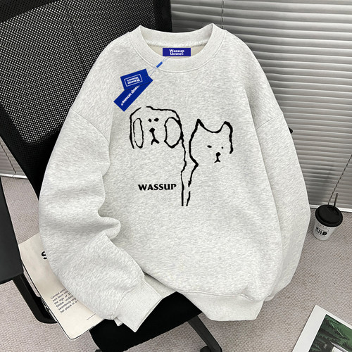 【官方正品】WASSUP重磅圆领卫衣