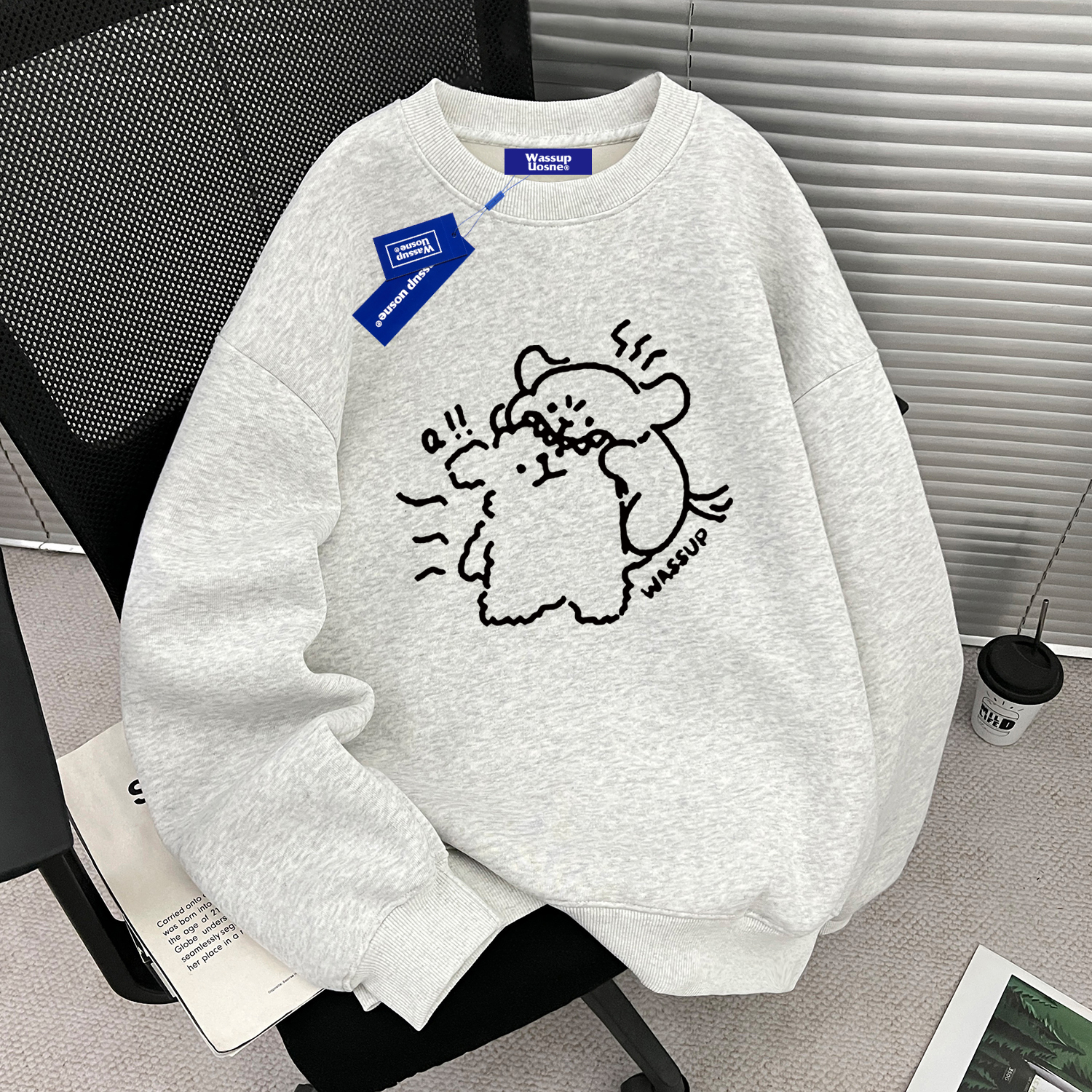 WASSUP秋冬新款卫衣男女同款