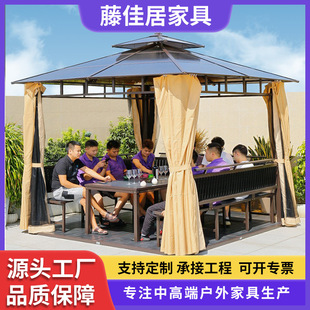 户外遮阳棚仿真茅草亭子农家乐庭院景区帐篷摆摊休闲稻草室外凉亭
