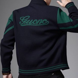 欧洲站冬季男士轻奢高端立领外套2026春秋冬新款保暖高级感夹克男