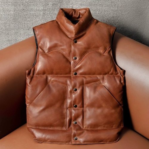 秋冬季新款马甲男士棉衣保暖休闲立领皮衣马甲帅气坎肩无帽外套