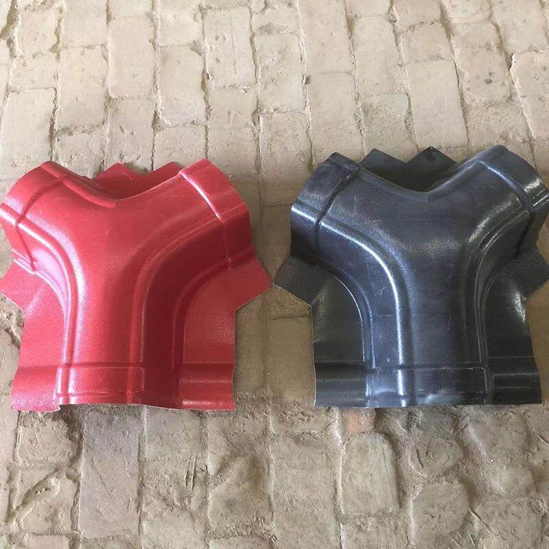 厂家屋檐正脊瓦仿古屋顶斜脊瓦三通堵头加厚合成树脂瓦配件