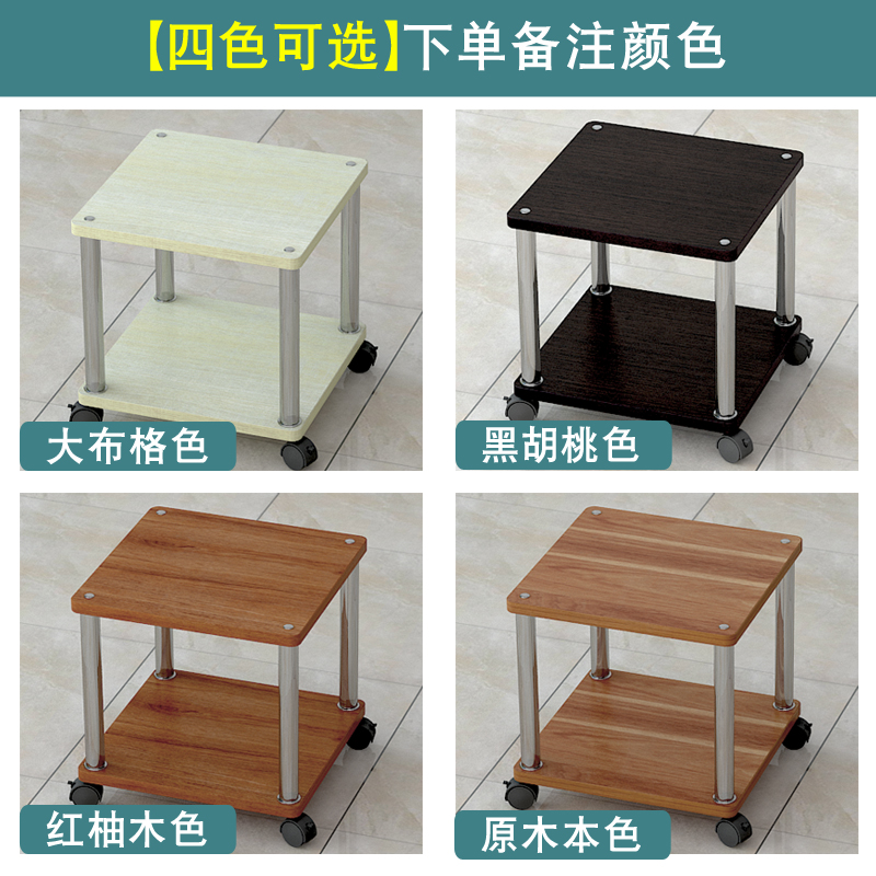 定制小型置物架可移动带轮架子木架多层落地架储物架窄架子多用架