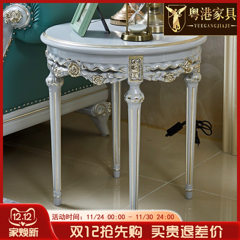 欧式手工雕花水性漆方几钢琴烤漆