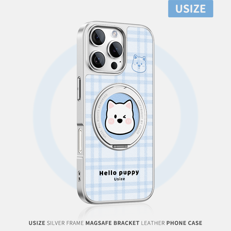 适用苹果16promax手机壳女款iphone15pro保护套全包magsafe磁吸带支架14防摔16卡通西高地硅胶13pro软外壳12p
