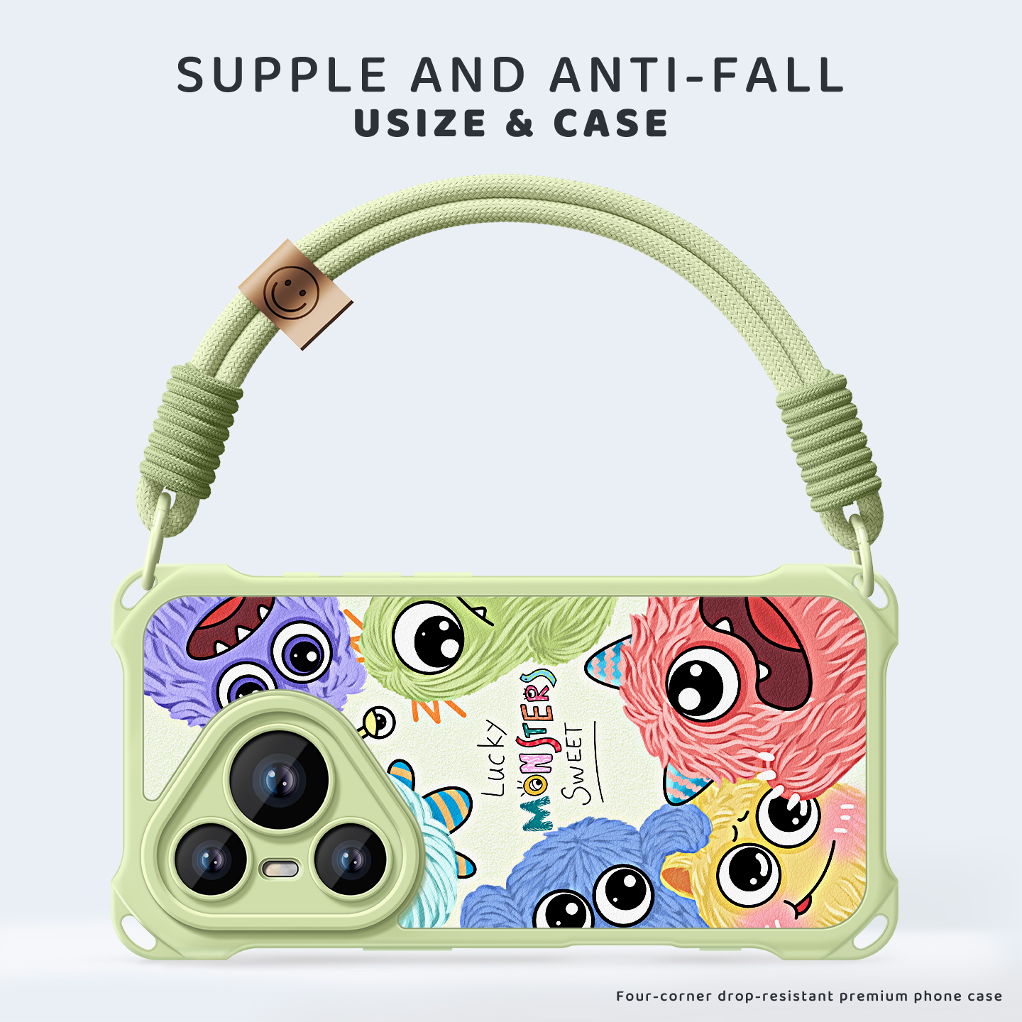 适用华为pura80pro手机壳带手绳