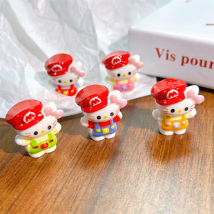 卡通立体M帽KT3D立体水杯贴纸中控显示屏贴电动车车载贴树脂