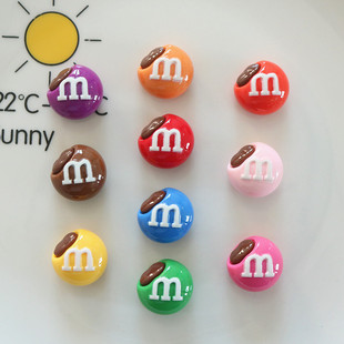 卡通巧克力彩色M豆3D立体水杯贴纸中控显示屏贴电动车车载贴树脂