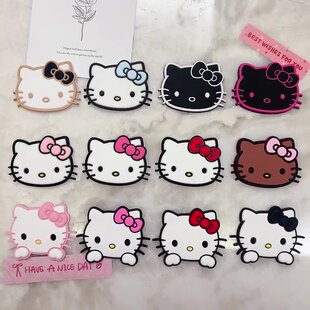 KT猫头kitty头软胶片硅胶贴片水杯手机壳收纳盒垃圾桶手工DIY材料