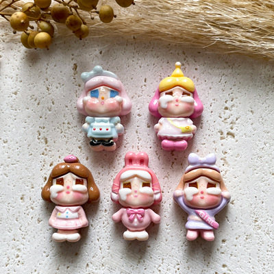 马卡龙色系哭泣女孩立体贴