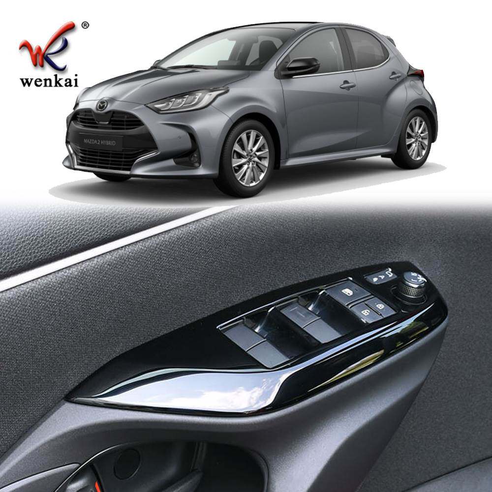 适用于马自达23款Mazda 2改装玻璃开关升降装饰面板 车窗按键专用