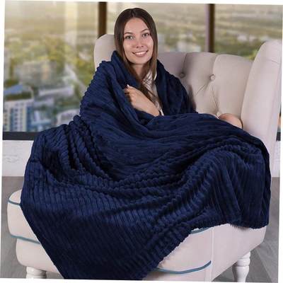 Throw Blanket for Couch Plush Fluffy Warm Cozy法兰绒毯子加厚