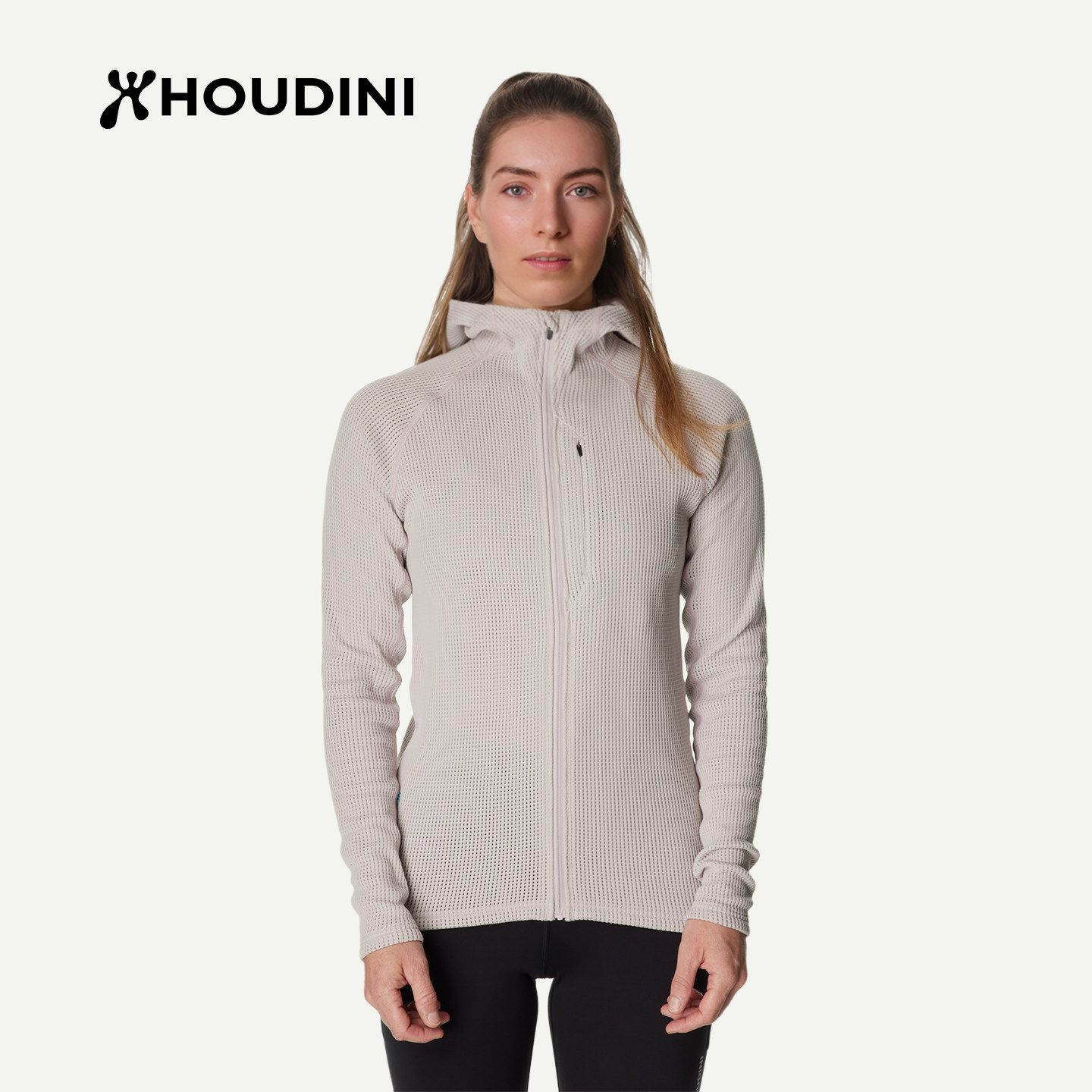 HOUDINI胡丁尼Pace Flow疾速女户外26新春秋网眼洞洞连帽衫外套