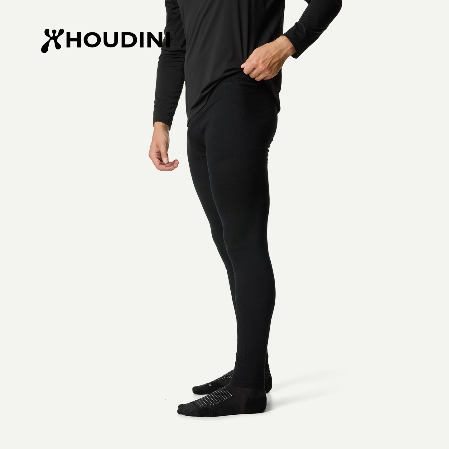 HOUDINI胡丁尼Puremerino户外秋冬26男美利奴羊毛紧身打底运动裤